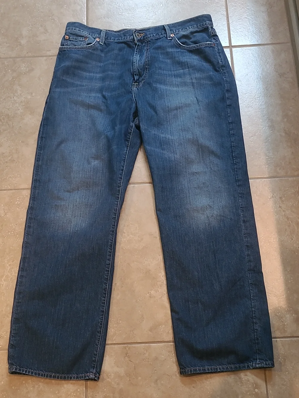 Lucky Brand Straight Leg Dark Blue Jeans 38x32